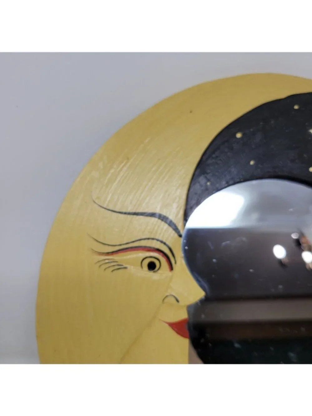 Vintage 90s Celestial Moon Stars Whimsy Mirror Decor Whimsigoth 12